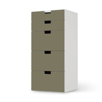 Möbel Klebefolie Braungrau Light - IKEA Stuva Kommode - 5 Schubladen - weiss