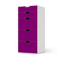 Möbel Klebefolie Flieder Dark - IKEA Stuva Kommode - 5 Schubladen - weiss