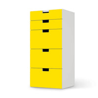 Möbel Klebefolie Gelb Dark - IKEA Stuva Kommode - 5 Schubladen - weiss