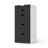 Möbel Klebefolie Grau Dark - IKEA Stuva Kommode - 5 Schubladen - weiss