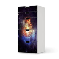Möbel Klebefolie Nebula - IKEA Stuva Kommode - 5 Schubladen - weiss