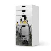 Möbel Klebefolie Penguin Family - IKEA Stuva Kommode - 5 Schubladen - weiss