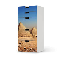Möbel Klebefolie Pyramids - IKEA Stuva Kommode - 5 Schubladen - weiss