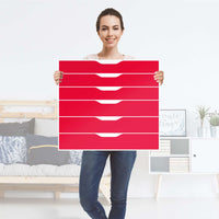 Möbelfolie Rot Light - IKEA Alex Rollcontainer 6 Schubladen - Folie