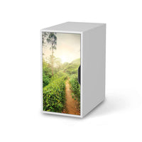 Möbelfolie Green Tea Fields - IKEA Alex Schrank - weiss