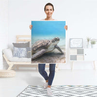 Möbelfolie Green Sea Turtle - IKEA Billy Regal 3 Fächer - Folie