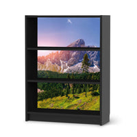 Möbelfolie Alpenblick - IKEA Billy Regal 3 Fächer - schwarz