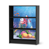 Möbelfolie Bubbles - IKEA Billy Regal 3 Fächer - schwarz