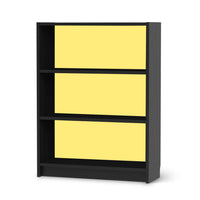 Möbelfolie Gelb Light - IKEA Billy Regal 3 Fächer - schwarz
