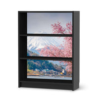Möbelfolie Mount Fuji - IKEA Billy Regal 3 Fächer - schwarz