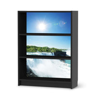 Möbelfolie Niagara Falls - IKEA Billy Regal 3 Fächer - schwarz
