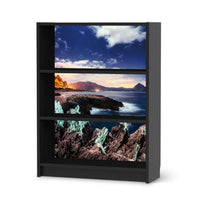 Möbelfolie Seaside - IKEA Billy Regal 3 Fächer - schwarz