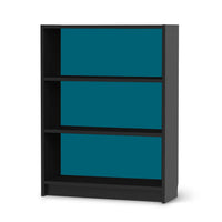 Möbelfolie Türkisgrün Dark - IKEA Billy Regal 3 Fächer - schwarz