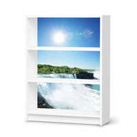 Möbelfolie Niagara Falls - IKEA Billy Regal 3 Fächer - weiss