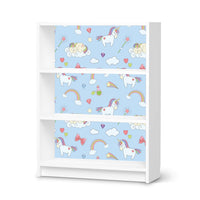 Möbelfolie Rainbow Unicorn - IKEA Billy Regal 3 Fächer - weiss