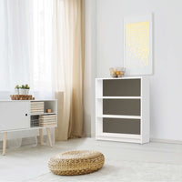 Möbelfolie Braungrau Dark - IKEA Billy Regal 3 Fächer - Wohnzimmer