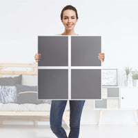 Möbelfolie Grau Light - IKEA Expedit Regal 4 Türen - Folie