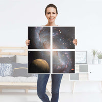 Möbelfolie Milky Way - IKEA Expedit Regal 4 Türen - Folie