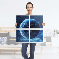 Möbelfolie Planet Blue - IKEA Expedit Regal 4 Türen - Folie