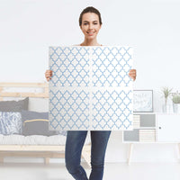 Möbelfolie Retro Pattern - Blau - IKEA Expedit Regal 4 Türen - Folie