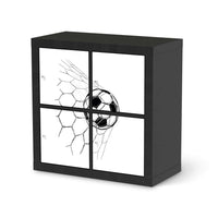 Möbelfolie Eingenetzt - IKEA Expedit Regal 4 Türen - schwarz