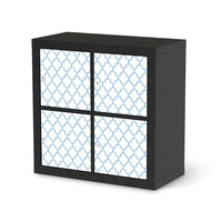 Möbelfolie Retro Pattern - Blau - IKEA Expedit Regal 4 Türen - schwarz