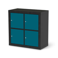 Möbelfolie Türkisgrün Dark - IKEA Expedit Regal 4 Türen - schwarz