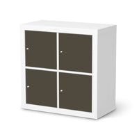 Möbelfolie Braungrau Dark - IKEA Expedit Regal 4 Türen - weiss