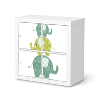 Möbelfolie Elephants - IKEA Expedit Regal 4 Türen - weiss