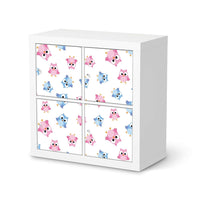 Möbelfolie Eulenparty - IKEA Expedit Regal 4 Türen - weiss