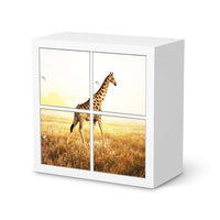 Möbelfolie Savanna Giraffe - IKEA Expedit Regal 4 Türen - weiss