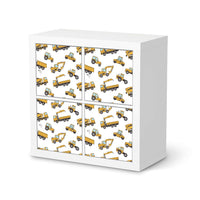 Möbelfolie Working Cars - IKEA Expedit Regal 4 Türen - weiss
