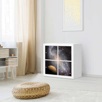 Möbelfolie Milky Way - IKEA Expedit Regal 4 Türen - Wohnzimmer