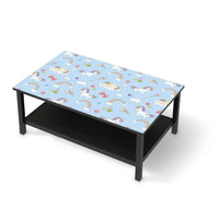 Möbelfolie Rainbow Unicorn - IKEA Hemnes Couchtisch 118x75 cm - schwarz