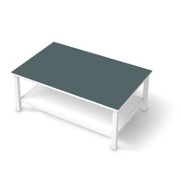 Möbelfolie Blaugrau Light - IKEA Hemnes Couchtisch 118x75 cm - weiss