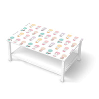 Möbelfolie Flying Animals - IKEA Hemnes Couchtisch 118x75 cm - weiss