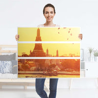 Möbelfolie Bangkok Sunset - IKEA Hemnes Kommode 3 Schubladen - Folie