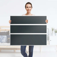 Möbelfolie Blaugrau Dark - IKEA Hemnes Kommode 3 Schubladen - Folie