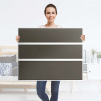 Möbelfolie Braungrau Dark - IKEA Hemnes Kommode 3 Schubladen - Folie