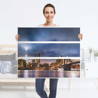 Möbelfolie Brooklyn Bridge - IKEA Hemnes Kommode 3 Schubladen - Folie
