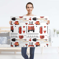 Möbelfolie Firefighter - IKEA Hemnes Kommode 3 Schubladen - Folie
