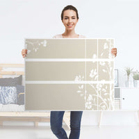 Möbelfolie Florals Plain 3 - IKEA Hemnes Kommode 3 Schubladen - Folie