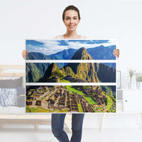 Möbelfolie Machu Picchu - IKEA Hemnes Kommode 3 Schubladen - Folie