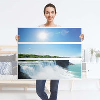 Möbelfolie Niagara Falls - IKEA Hemnes Kommode 3 Schubladen - Folie