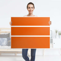 Möbelfolie Orange Dark - IKEA Hemnes Kommode 3 Schubladen - Folie