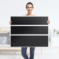Möbelfolie Schwarz - IKEA Hemnes Kommode 3 Schubladen - Folie