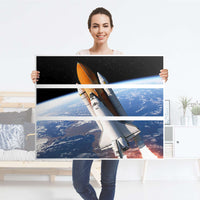 Möbelfolie Space Traveller - IKEA Hemnes Kommode 3 Schubladen - Folie