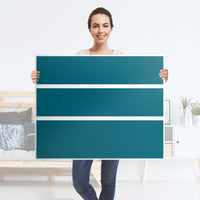 Möbelfolie Türkisgrün Dark - IKEA Hemnes Kommode 3 Schubladen - Folie