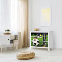Möbelfolie Fussballstar - IKEA Hemnes Kommode 3 Schubladen - Kinderzimmer