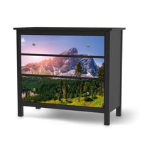 Möbelfolie Alpenblick - IKEA Hemnes Kommode 3 Schubladen - schwarz
